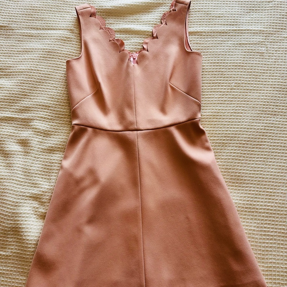 RED Valentino Pink Sleeveless V-neck A-line Mini Dress